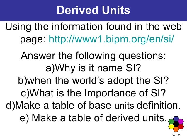 What is a derived unit?
