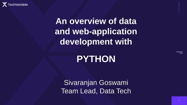 An overview of data and web-application development with Python | PPT