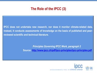 Activities of the Intergovernmental Panel on Climate Change (IPCC) | PDF