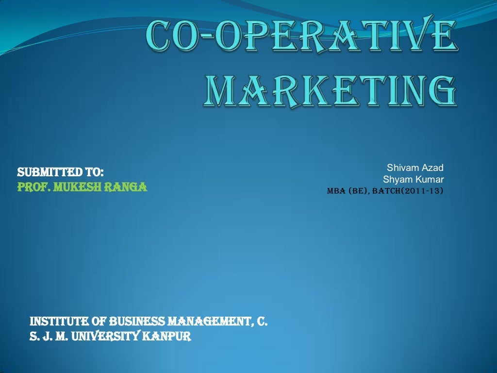 COOPERATIVE MARKETING