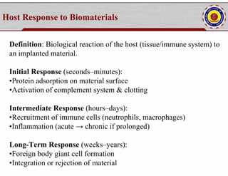 Fundamental of Biomaterials and biocompatibility | PDF