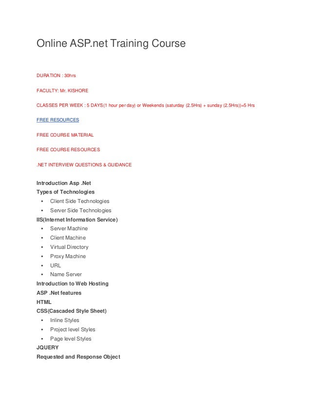 Online Asp Net Training Course In Ameerpet Hyderabad India Images, Photos, Reviews