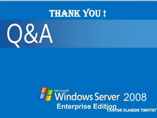 WINDOWS SERVER 2008 | PPTX