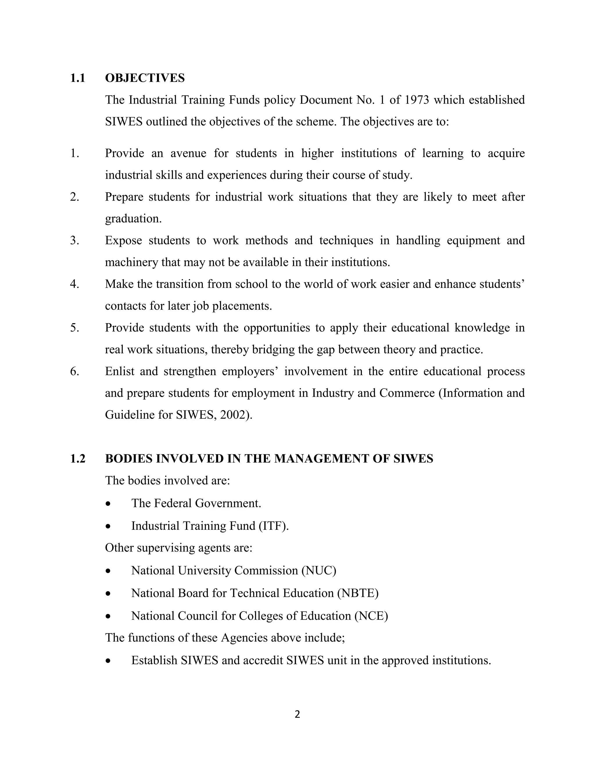 SIWES REPORT SAMPLE PDF