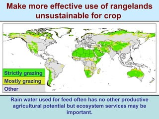 Improving livestock water productivity to help satisfy future human dietary requirements in developing countries