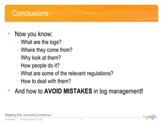 Six Mistakes of Log Management Teaser Preso
