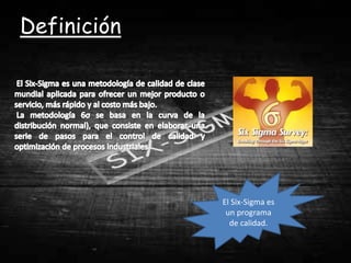 Definición




             El Six-Sigma es
              un programa
               de calidad.
 
