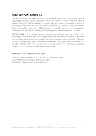 Six Steps to eLearning engagement and boosting the value of your LMS | PDF