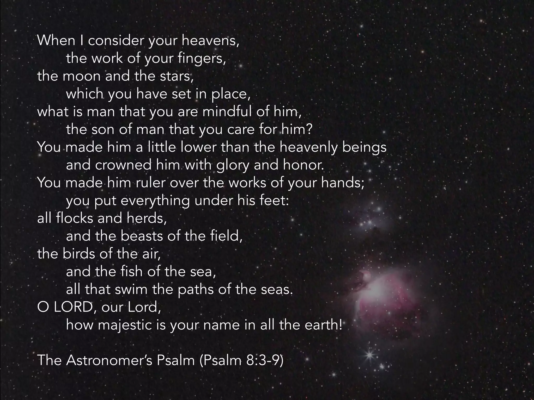It has taken many centuries for science to catch up to the
wisdom of the Bible. Science is still catching up. We may
not currently understand the basis for everything in
scripture, but the truth of Genesis should support our faith
in the written word of God.
 