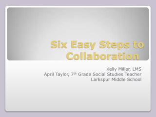 Six easy steps to collaboration