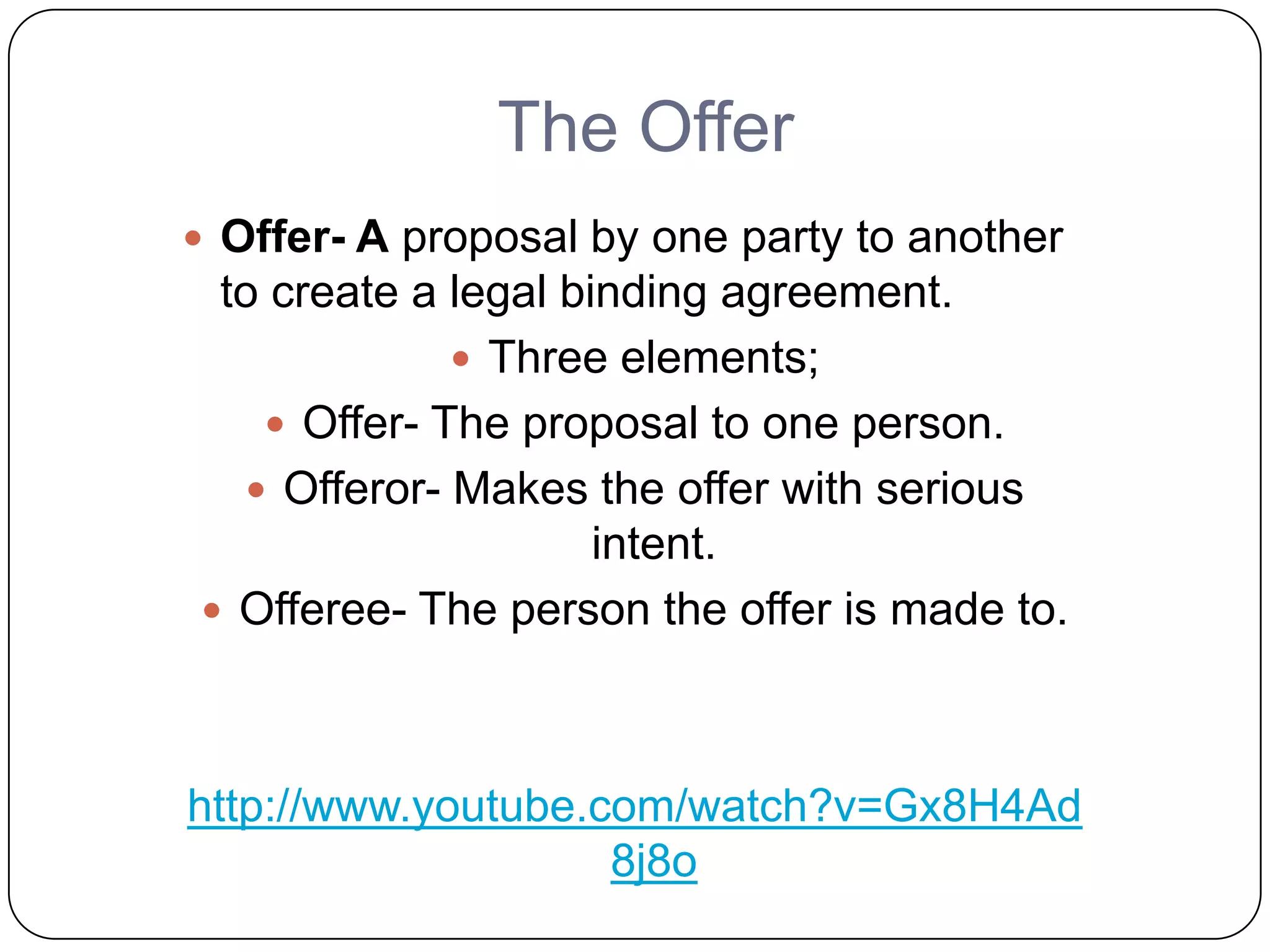 Six elements of a contract | PPT