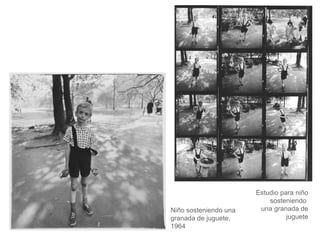 Estudio para niño sosteniendo  una granada de juguete Niño sosteniendo una granada de juguete, 1964 