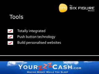 ToolsTotally integratedPush button technologyBuild personalised websites