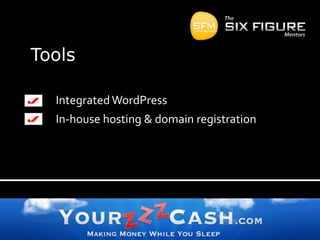 ToolsIntegrated WordPressIn-house hosting & domain registration