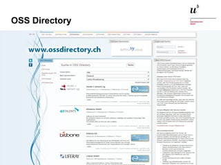 Open Source Software: Einsatz, Entwicklung und Forschung22. Februar 2016 21
OSS Directory
 