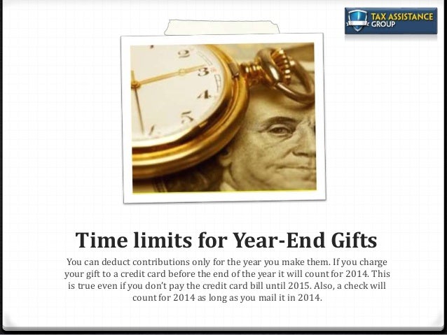 Irs Tax Tips For Year End Gifts To Charity