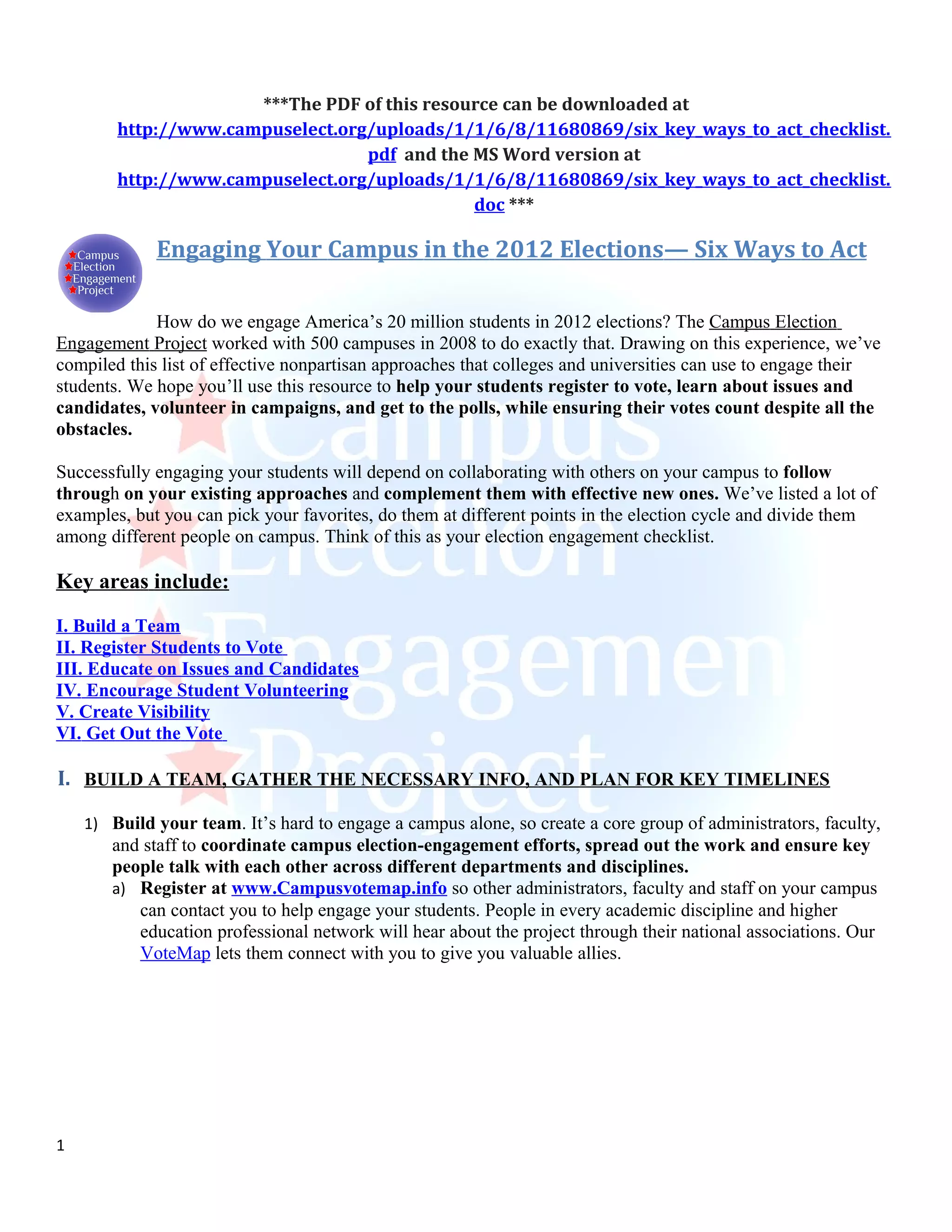 Six Key Ways to Act | PDF