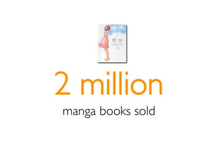 2 million
manga books sold
 