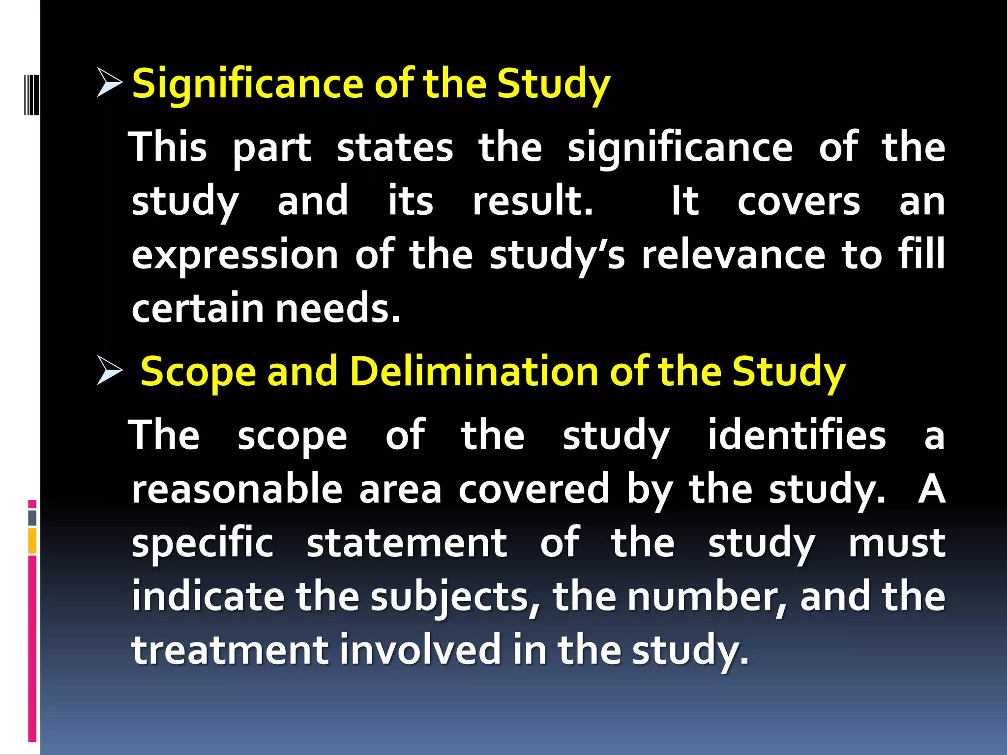 Six main chapters of a research paper | PPTX | Science