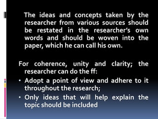 Six main chapters of a research paper | PPTX | Science