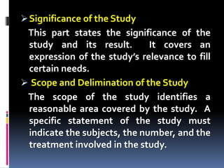 Six main chapters of a research paper | PPT
