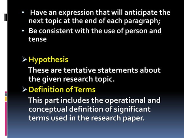 Six main chapters of a research paper | PPT