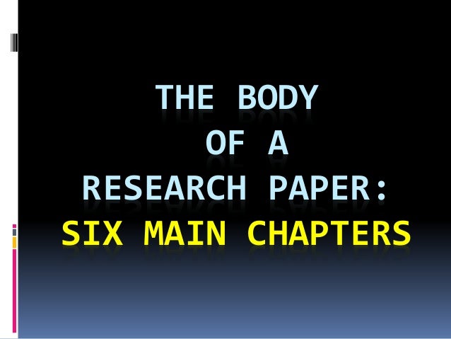 6 chapters of research