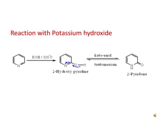 Reaction with Potassium hydroxide
 
