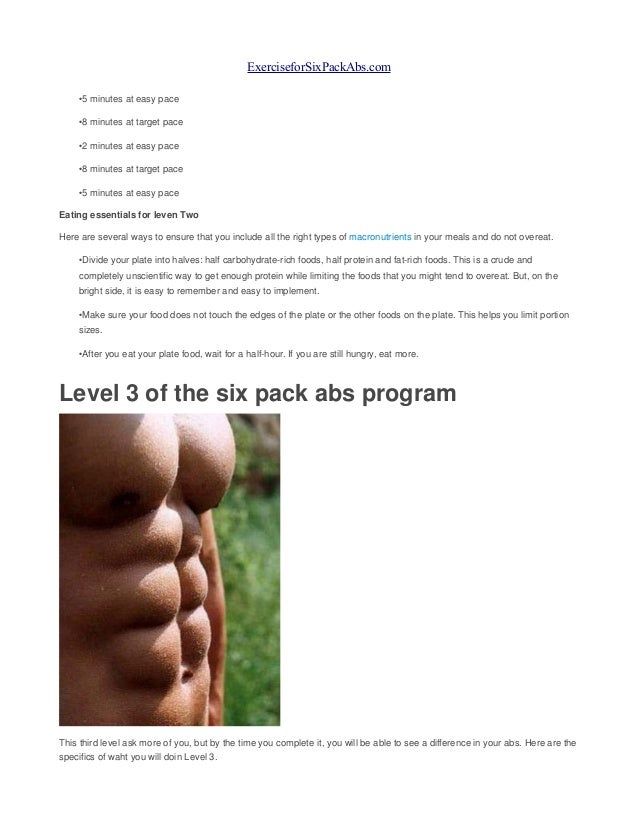 Great Six Pack Diet