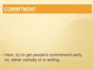 Six principles of influence | PPTX
