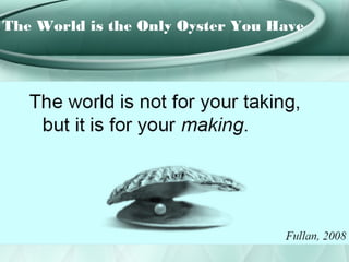 The World is the Only Oyster You Have
 