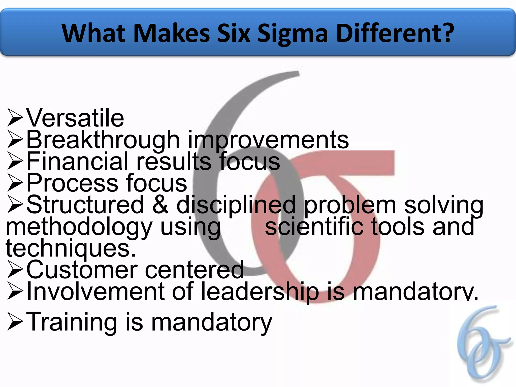 Improvement can be done project by project.