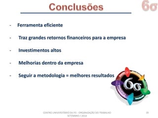 6σConclusões18Ferramenta eficiente