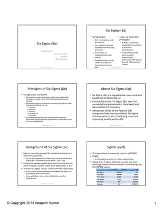 Six sigma | PDF