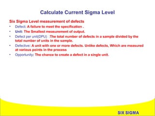 Sigma Si Unit Six sigma | PPT