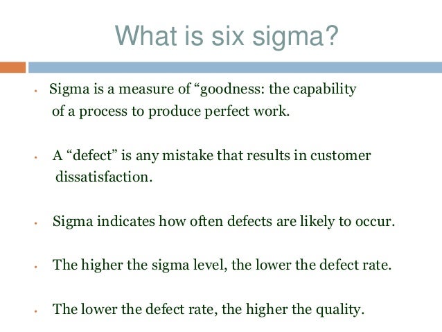 6 sigma course