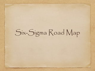 Six-Sigma Road Map
 