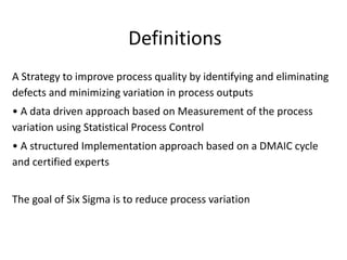 Comprehensive Guide to Six Sigma Methodology for Business Improvement | PDF