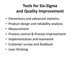 Comprehensive Guide to Six Sigma Methodology for Business Improvement | PDF