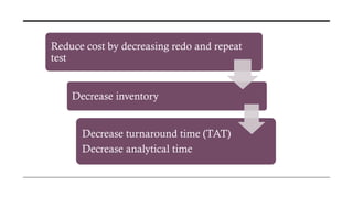 Lab Testing Reduction SIX SIGMA to understand the laboratory flows | PPTX
