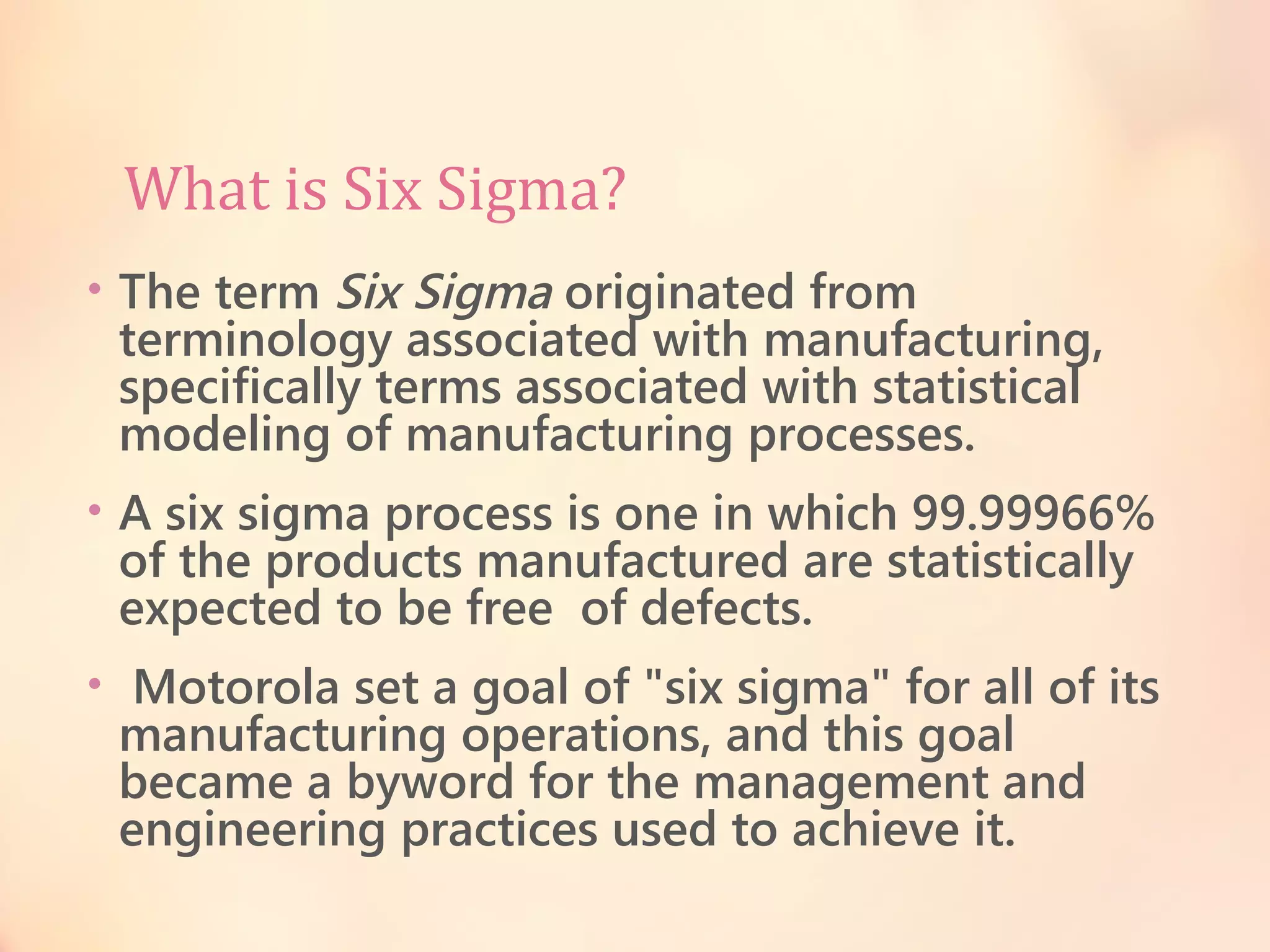 Six sigma management students(p) | PPT