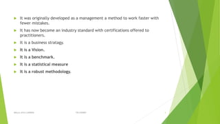 Six sigma and cmm levels