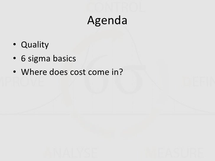 six sigma cost