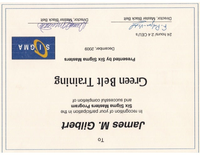 six sigma certification