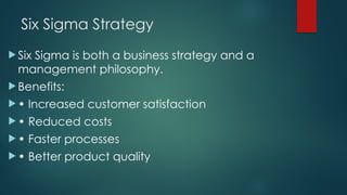 Comprehensive Six Sigma Methodology for Quality Improvement and ...