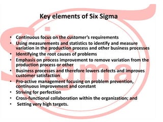 Six sigma control in total quality management copy | PPTX