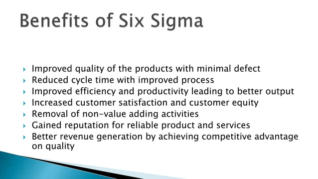 Six sigma & finance | PPTX