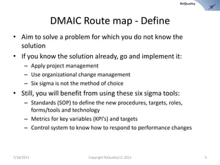 Pmap Example Greenbelt Six sigma green belt project roadmap in 10 deliverables 2013 07 | PDF