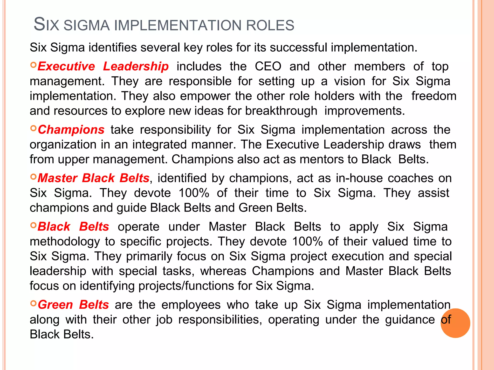 Six sigma in 10 steps | PPT