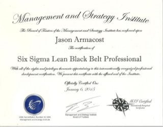 Six Sigma Lean Black Belt Professional Certification